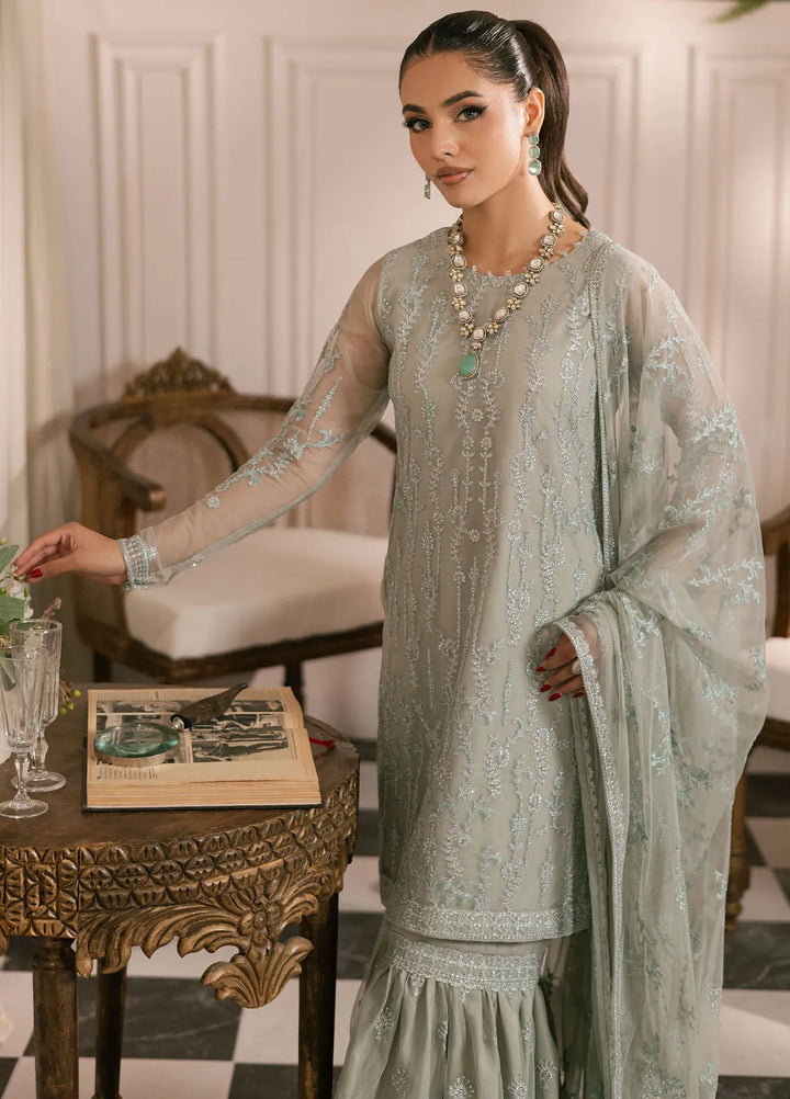 Inayat By Zarif Embroidered Net Suit Unstitched 3 Piece ZF24I ZRI-02 Gulzaar - Formal Collection