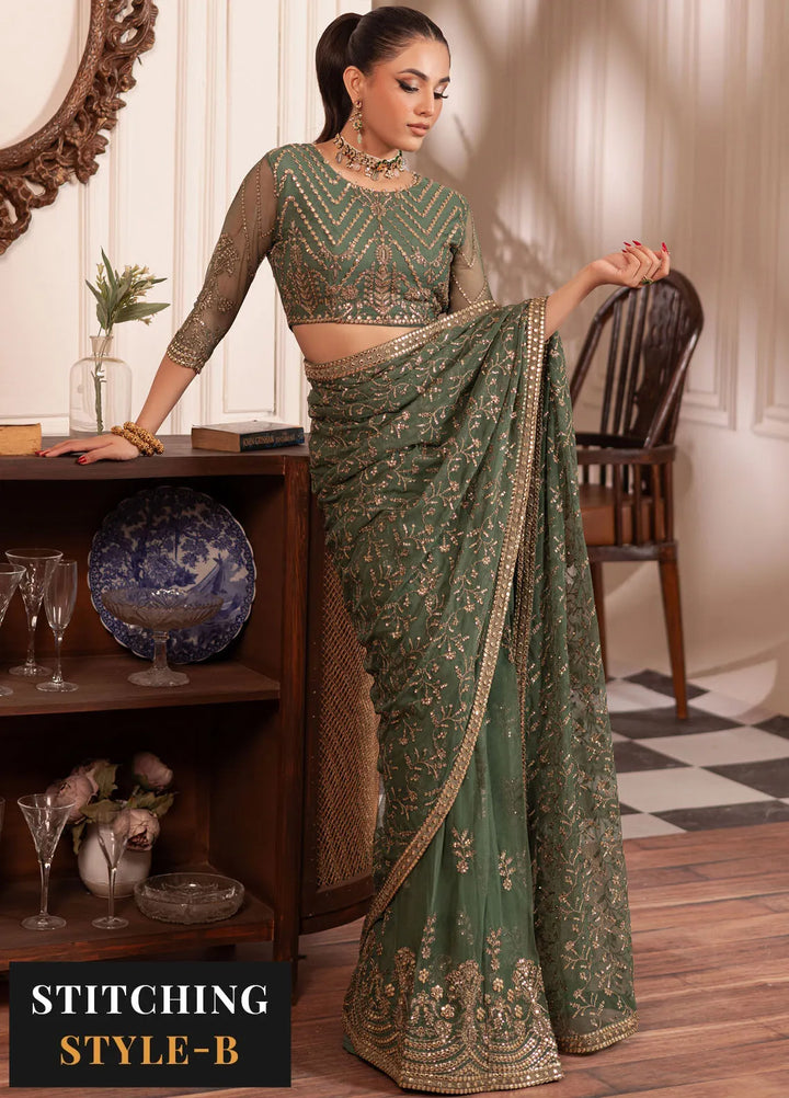 Inayat By Zarif Embroidered Net Suit Unstitched 3 Piece ZF24I ZRI-04 Shabab - Formal Collection