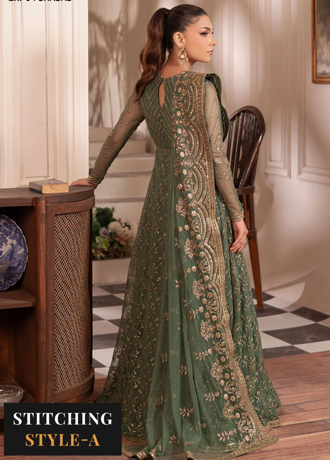 Inayat By Zarif Embroidered Net Suit Unstitched 3 Piece ZF24I ZRI-04 Shabab - Formal Collection