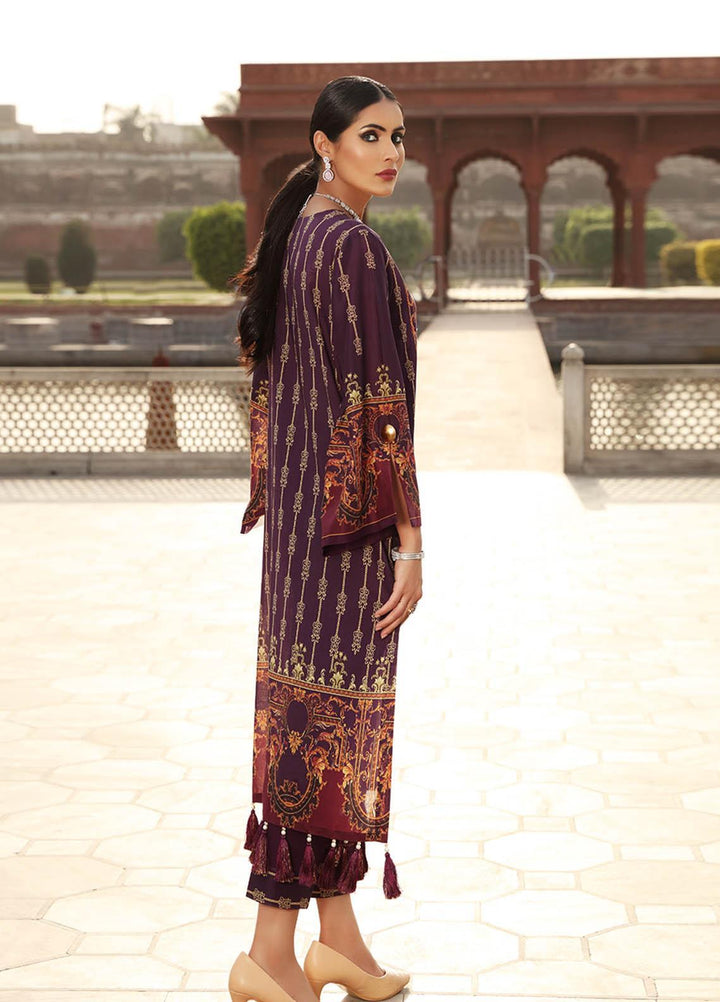 Inayat by Afsaneh Embroidered Lawn Suits Unstitched 2 Piece AFH21I AMBAR-A - Eid Collection
