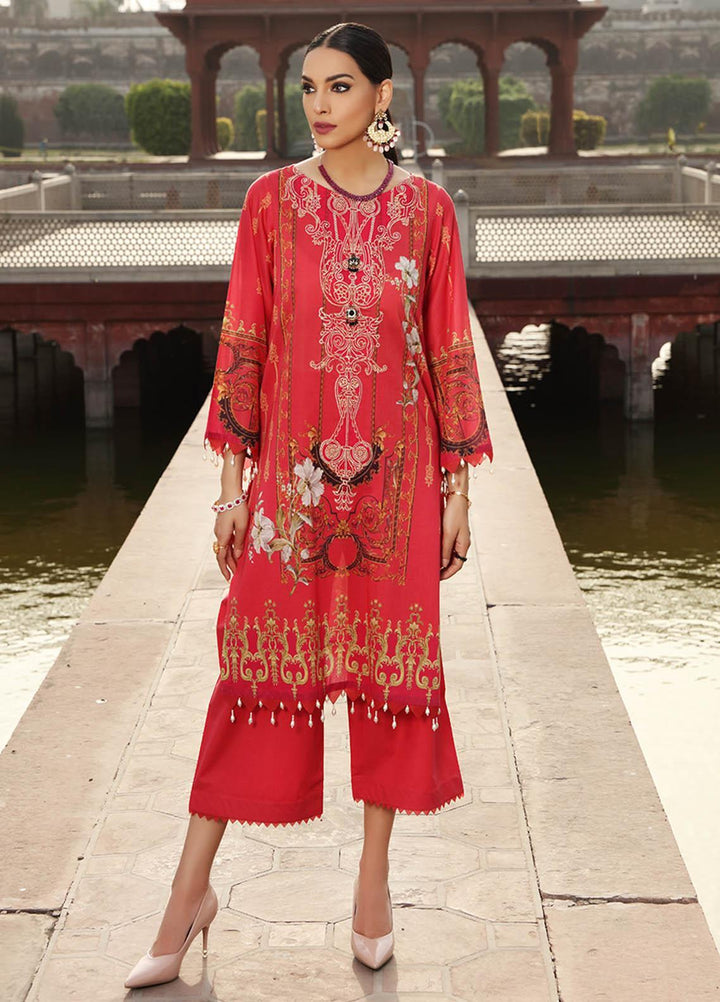 Inayat by Afsaneh Embroidered Lawn Suits Unstitched 2 Piece AFH21I AMBAR-B - Eid Collection