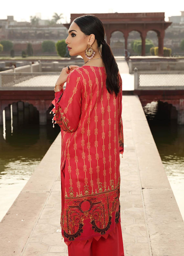 Inayat by Afsaneh Embroidered Lawn Suits Unstitched 2 Piece AFH21I AMBAR-B - Eid Collection
