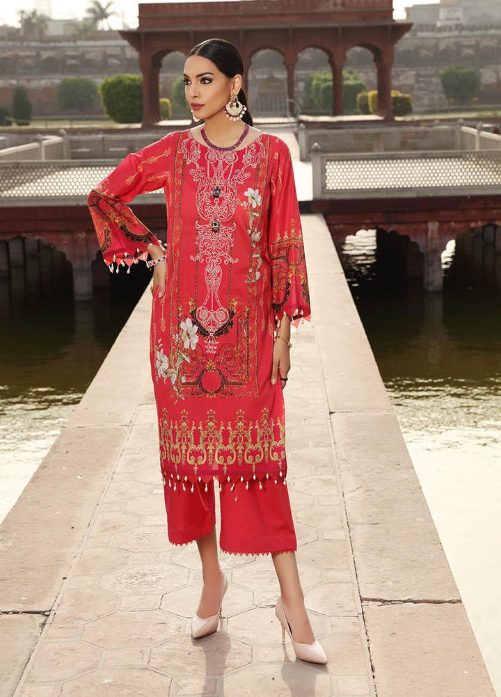 Inayat by Afsaneh Embroidered Lawn Suits Unstitched 2 Piece AFH21I AMBAR-B - Eid Collection