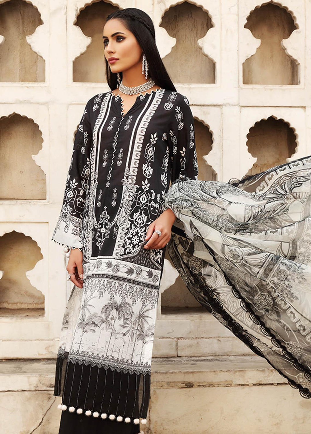 Inayat by Afsaneh Embroidered Lawn Suits Unstitched 2 Piece AFH21I GHAZAL-B - Eid Collection