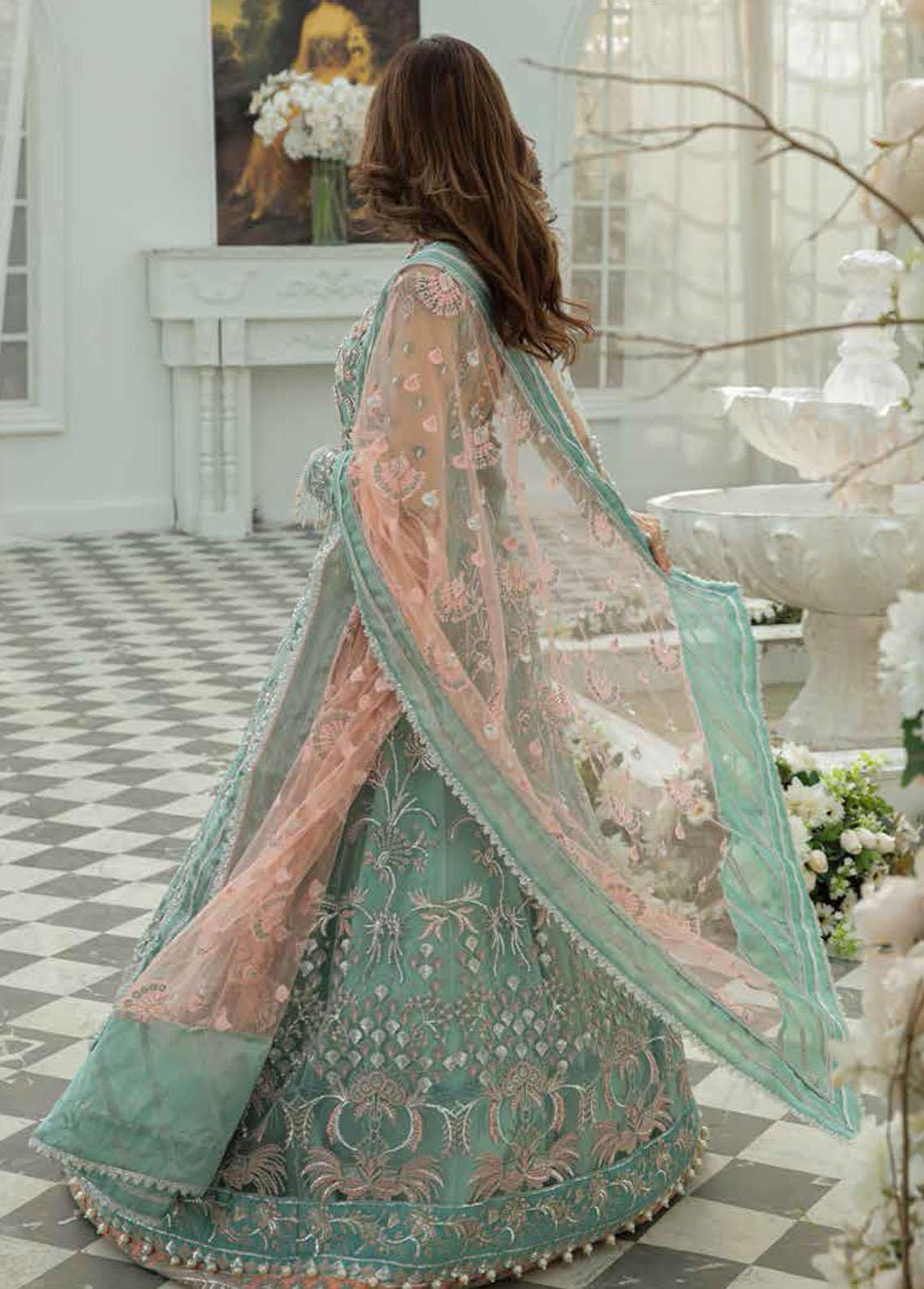 Inayat Embroidered Organza Suits Unstitched 3 Piece IN22LW 01 Giselle - Luxury Wedding Collection