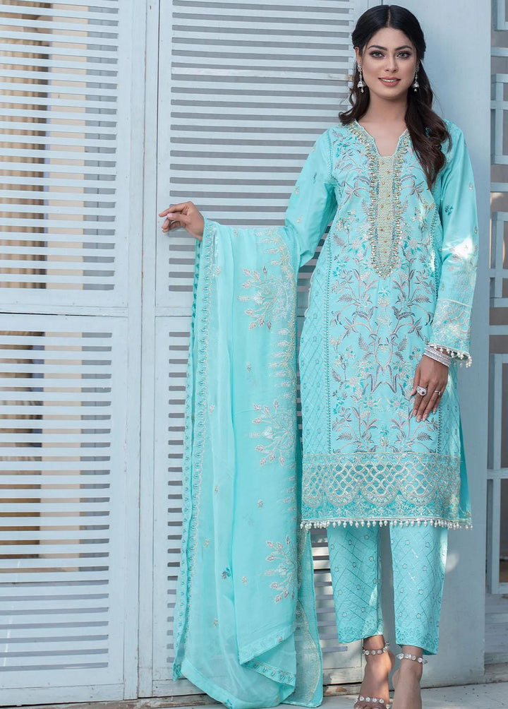 Insiya Clothing Embroidered Lawn Suits Unstitched 3 Piece INS23E 02 ITMENAN - Eid Collection