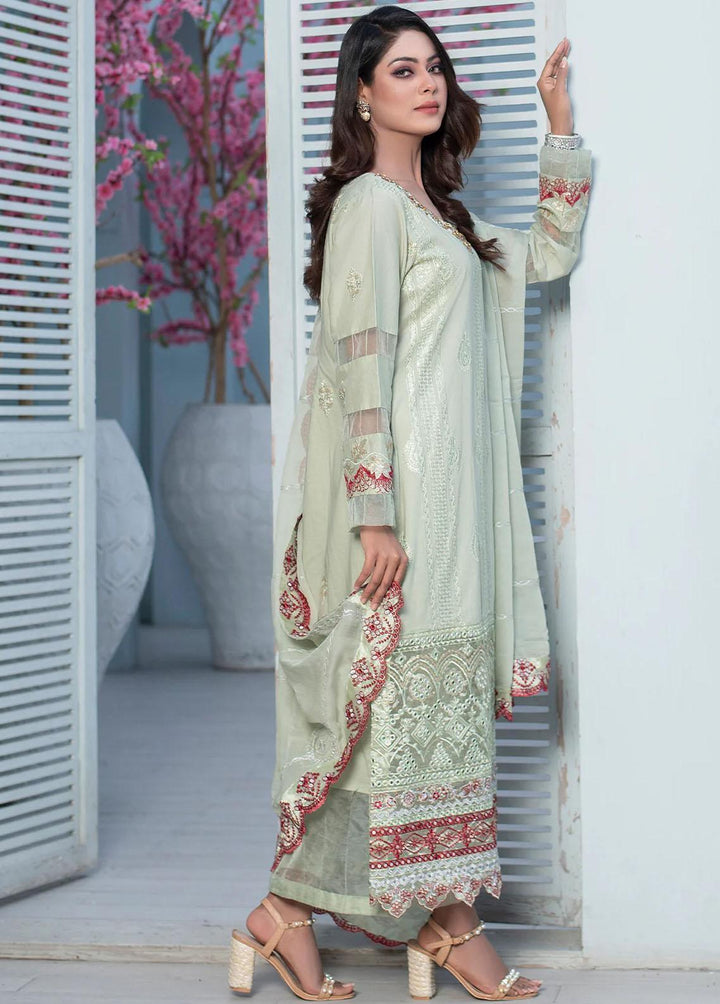 Insiya Clothing Embroidered Lawn Suits Unstitched 3 Piece INS23E 06 CHAEN - Eid Collection