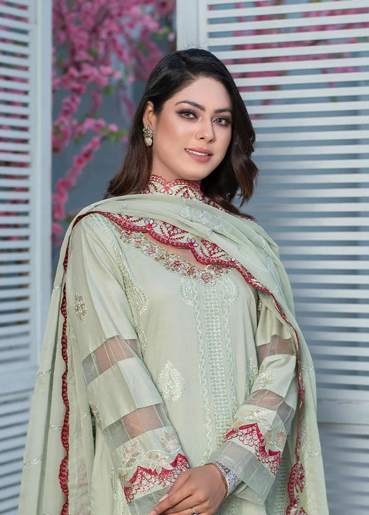 Insiya Clothing Embroidered Lawn Suits Unstitched 3 Piece INS23E 06 CHAEN - Eid Collection