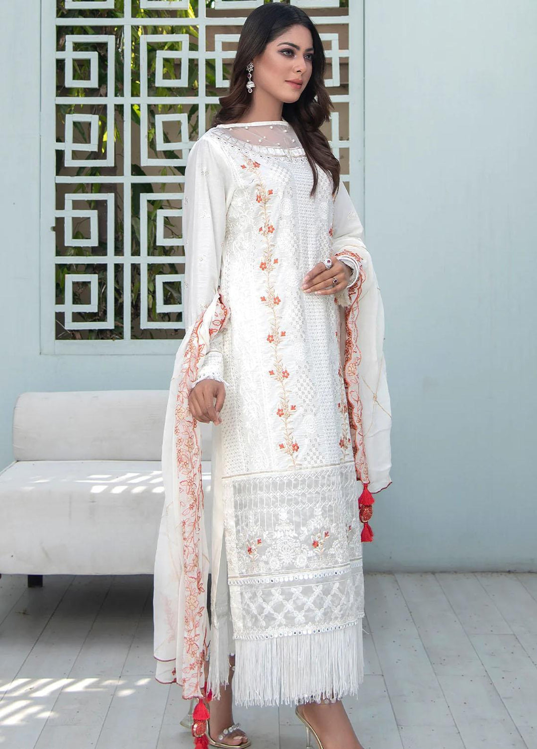 Insiya Clothing Embroidered Lawn Suits Unstitched 3 Piece INS23E 08 SUKOON - Eid Collection