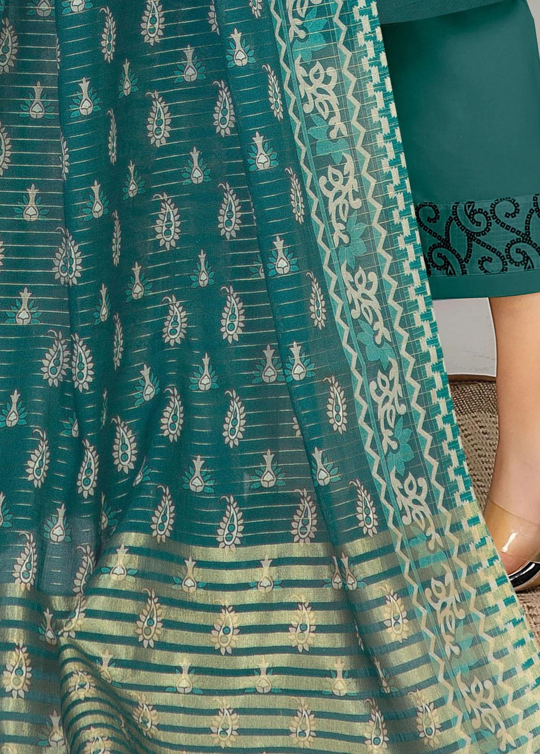 Insiya Clothing Embroidered Lawn Suits Unstitched 3 Piece INS23ME 10 - Eid Collection