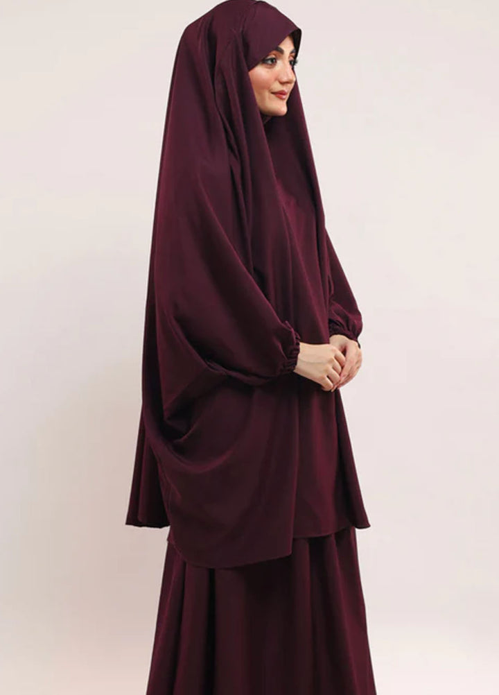 Insiya Pret Solid Georgette Abaya Set NIS5101