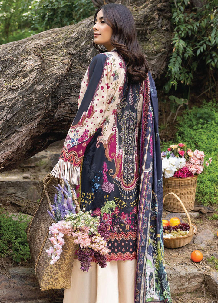 Iris By Humdum Embroidered Lawn Suits Unstitched 3 Piece HD23I D-04 - Summer Collection