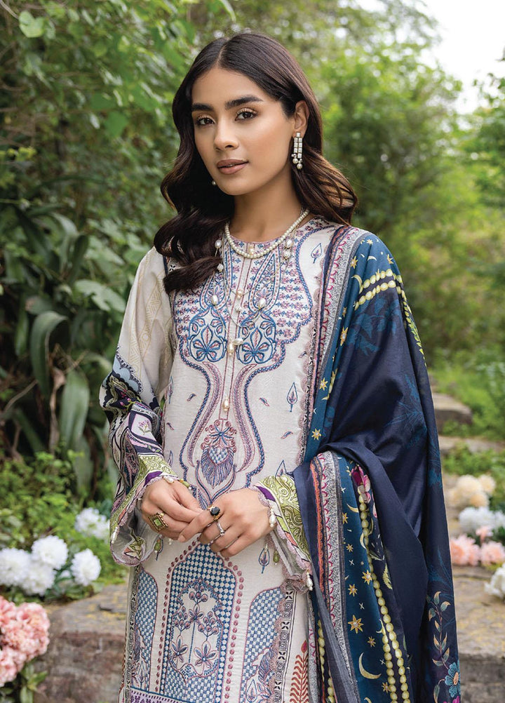 Iris By Humdum Embroidered Lawn Suits Unstitched 3 Piece HD23I D-06 - Summer Collection