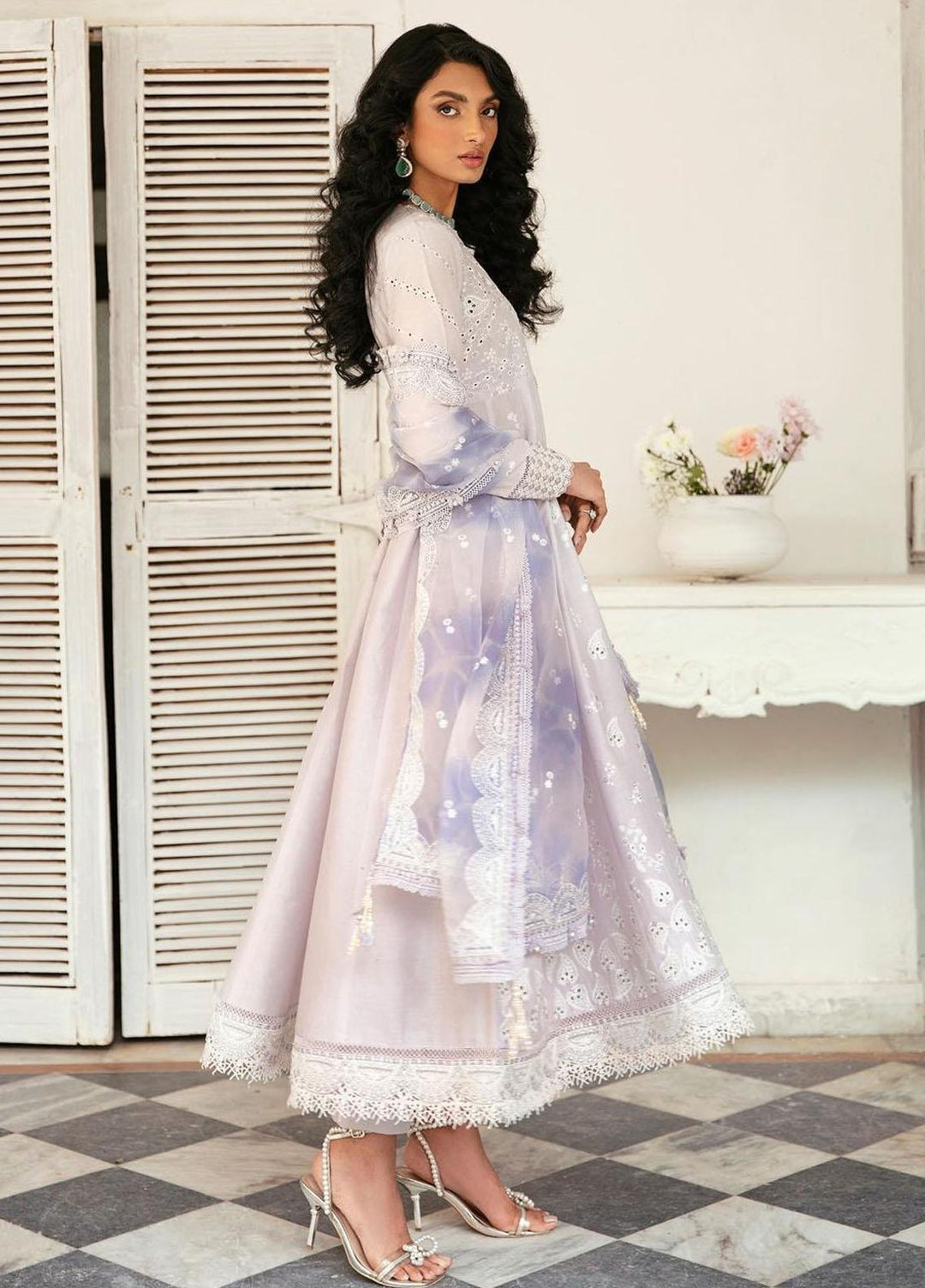 Iris By Jazmin Embroidered Lawn Suits Unstitched 3 Piece JZ23IL D-01 Linnea - Eid Collection