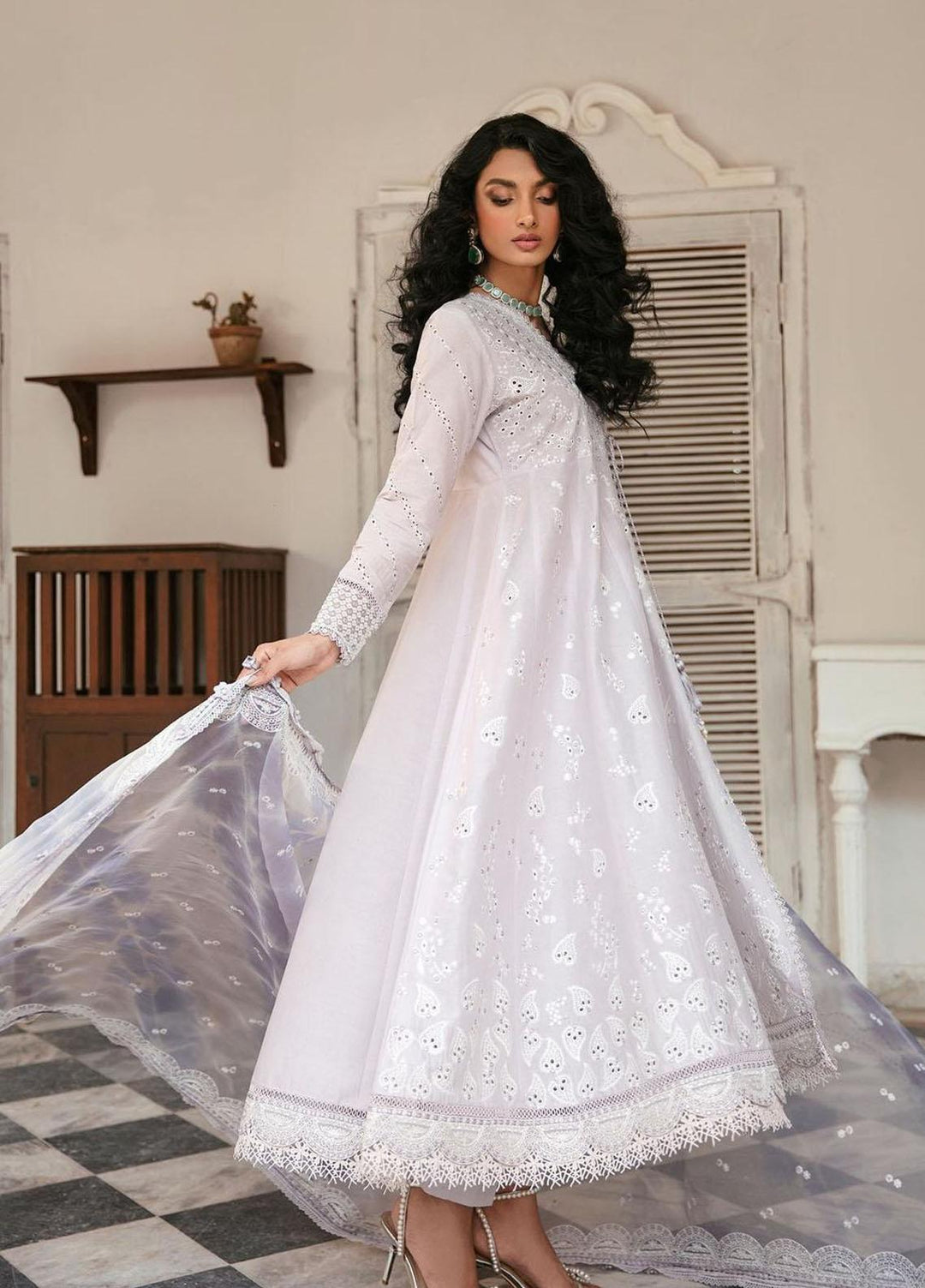 Iris By Jazmin Embroidered Lawn Suits Unstitched 3 Piece JZ23IL D-01 Linnea - Eid Collection
