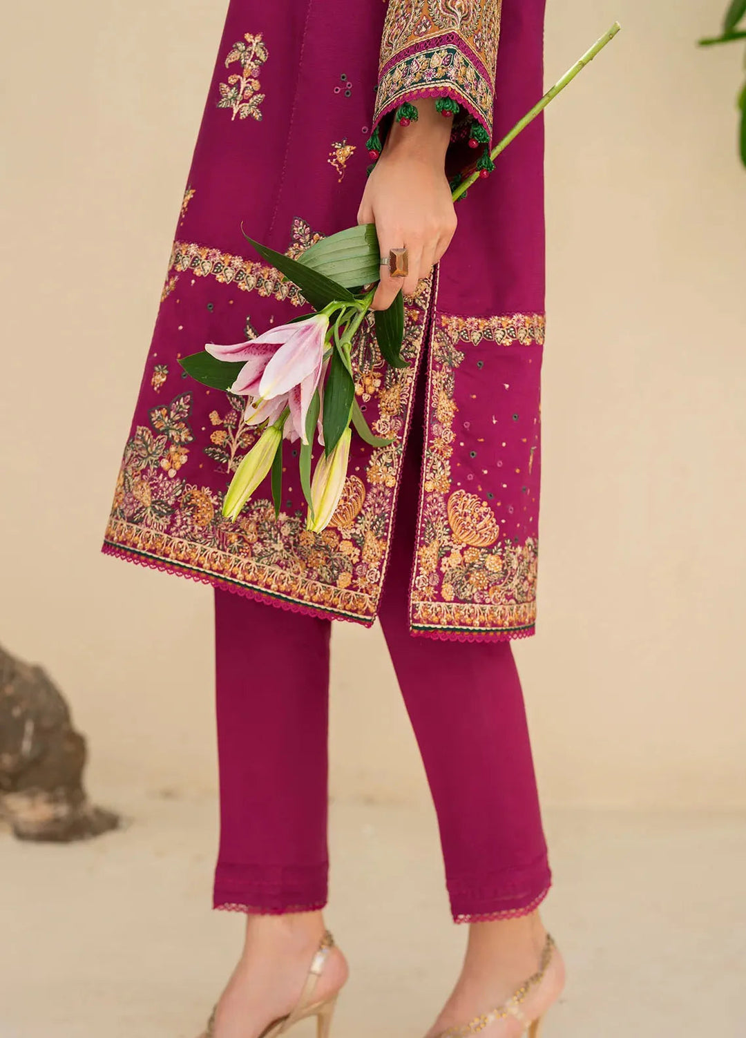 Iris By Jazmin Embroidered Lawn Suits Unstitched 3 Piece JZ24I D10 - Summer Collection