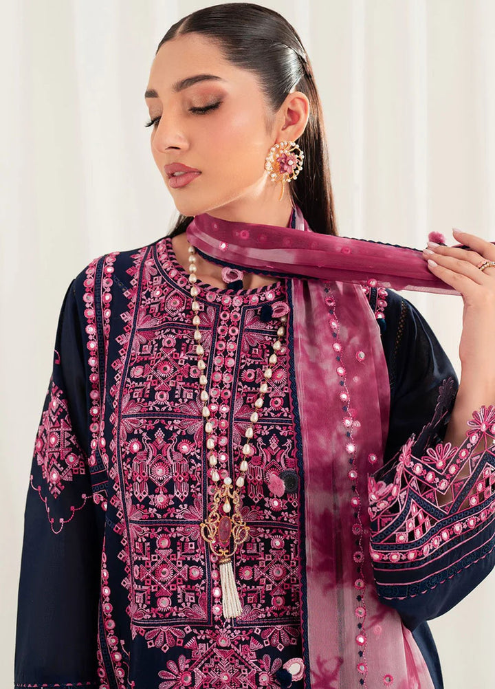 Iris by Jazmin Embroidered Lawn Suits Unstitched 3 Piece JZ25IL D-01 - Summer Collection