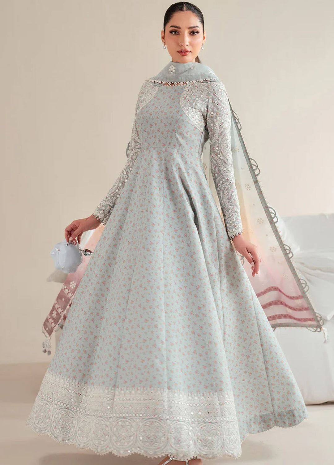 Iris by Jazmin Embroidered Lawn Suits Unstitched 3 Piece JZ25IL D-04 - Summer Collection