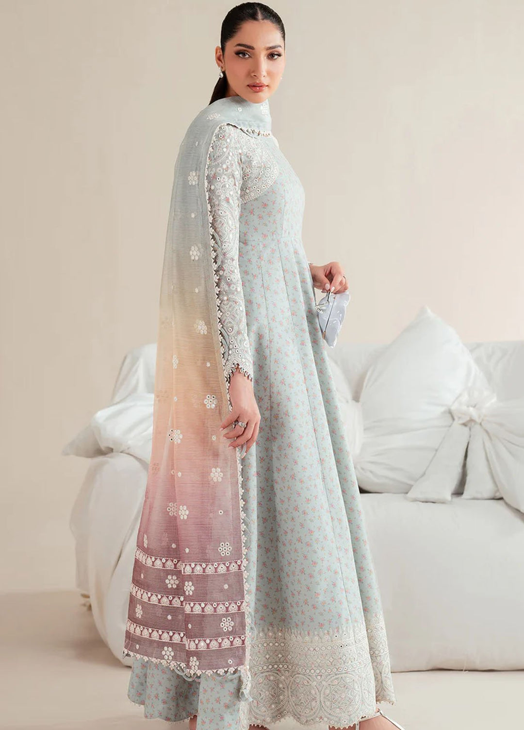 Iris by Jazmin Embroidered Lawn Suits Unstitched 3 Piece JZ25IL D-04 - Summer Collection