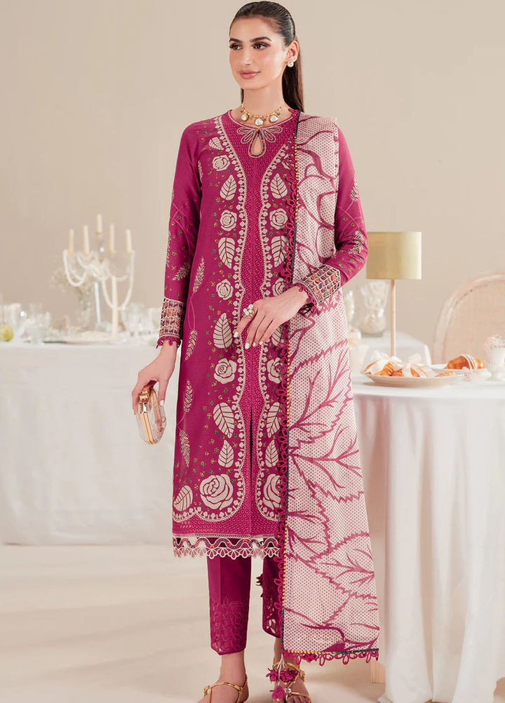 Iris by Jazmin Embroidered Lawn Suits Unstitched 3 Piece JZ25IL D-05 - Summer Collection
