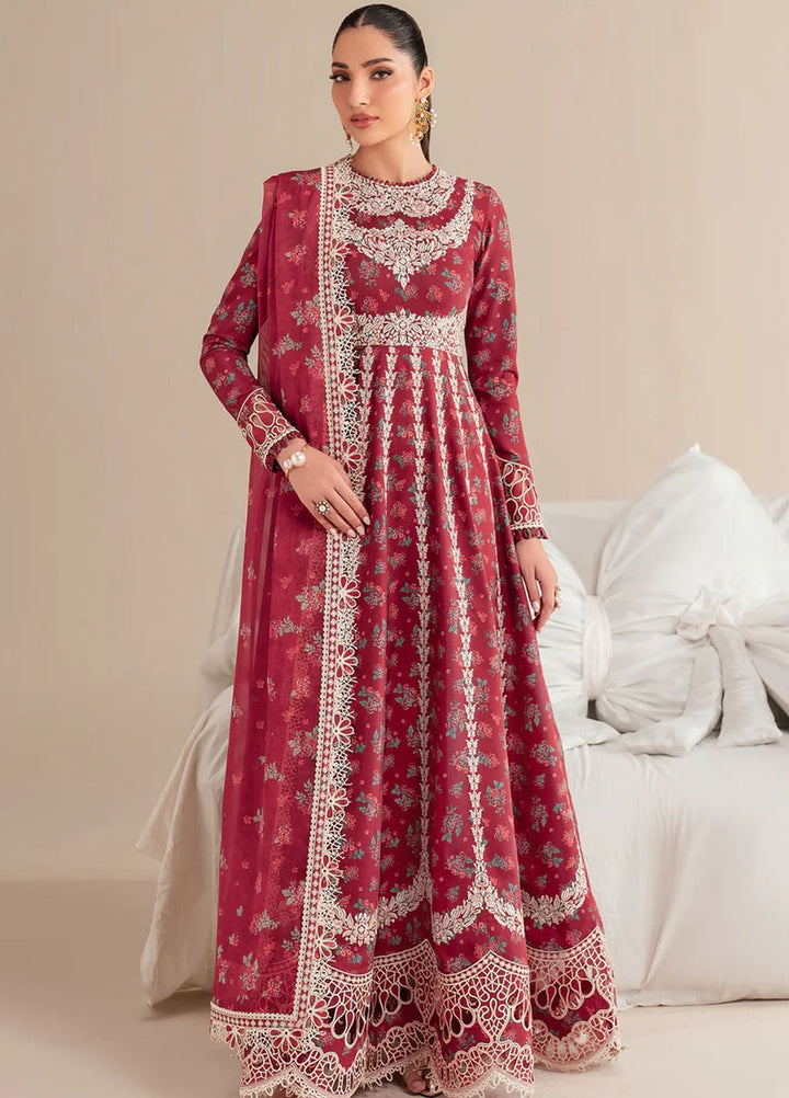 Iris by Jazmin Embroidered Lawn Suits Unstitched 3 Piece JZ25IL D-08 - Summer Collection