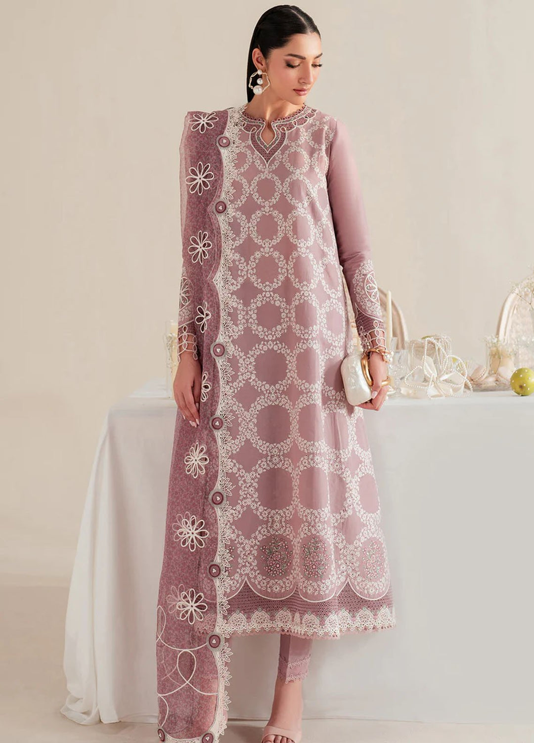 Iris by Jazmin Embroidered Lawn Suits Unstitched 3 Piece JZ25IL D-10 - Summer Collection