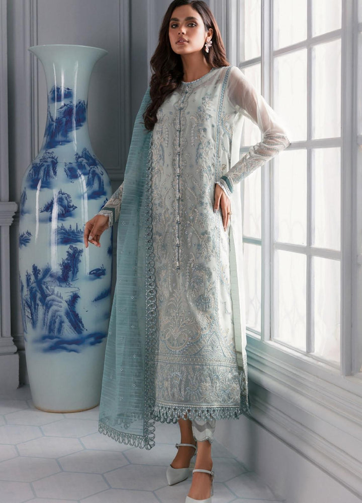 Iris by Jazmin Embroidered Chiffon Suits Unstitched 3 Piece JZ21IRL D-02 AZORA - Formals Collection