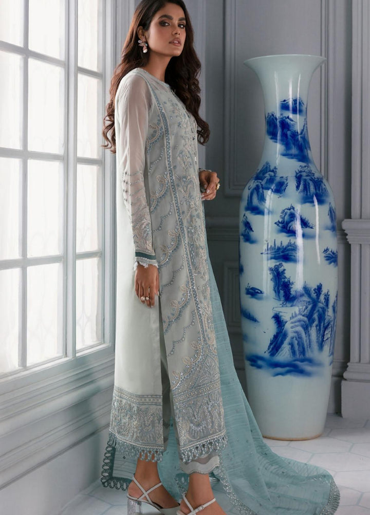 Iris by Jazmin Embroidered Chiffon Suits Unstitched 3 Piece JZ21IRL D-02 AZORA - Formals Collection