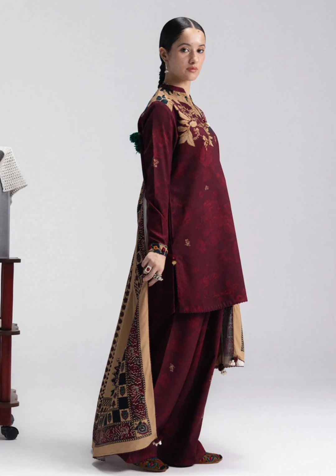 Coco by Zara Shahjahan Unstitched Printed Linen 3 Piece Suit CZ26UPL Iris 8A - Casual Collection