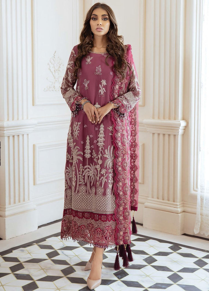 Isfahan by Xenia Formals Embroidered Chiffon Suits Unstitched 3 Piece XF21IF 01-GULL YAAS - Luxury Collection