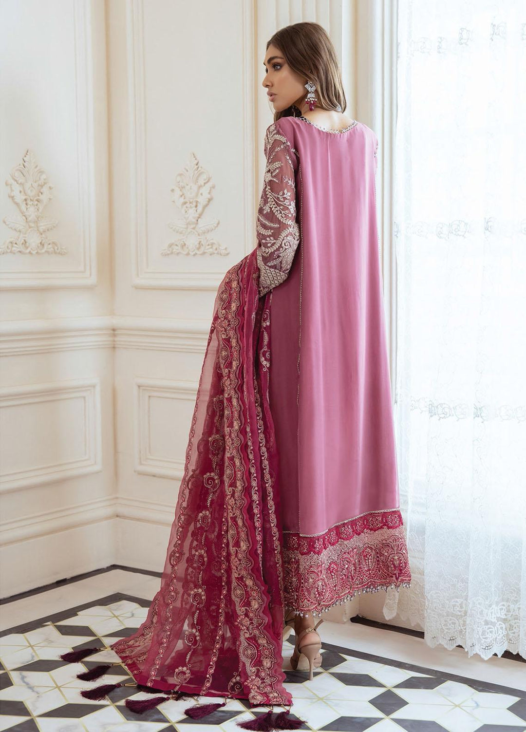 Isfahan by Xenia Formals Embroidered Chiffon Suits Unstitched 3 Piece XF21IF 01-GULL YAAS - Luxury Collection