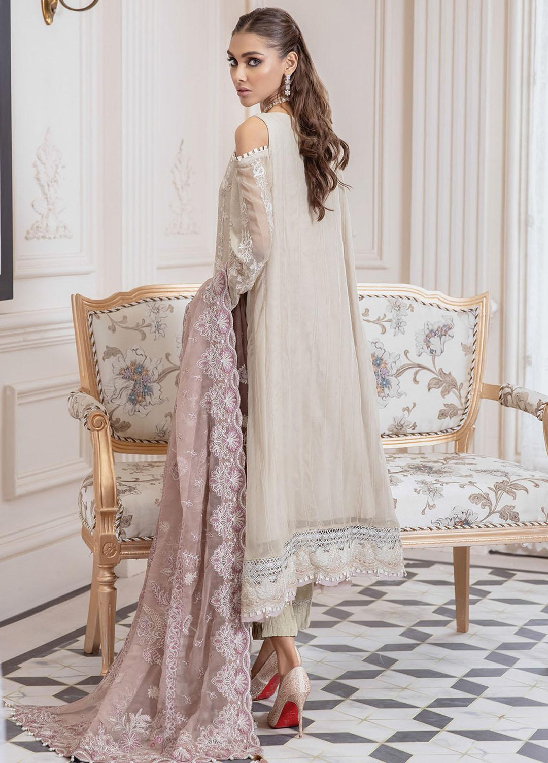 Isfahan by Xenia Formals Embroidered Chiffon Suits Unstitched 3 Piece XF21IF 02-HELEN - Luxury Collection