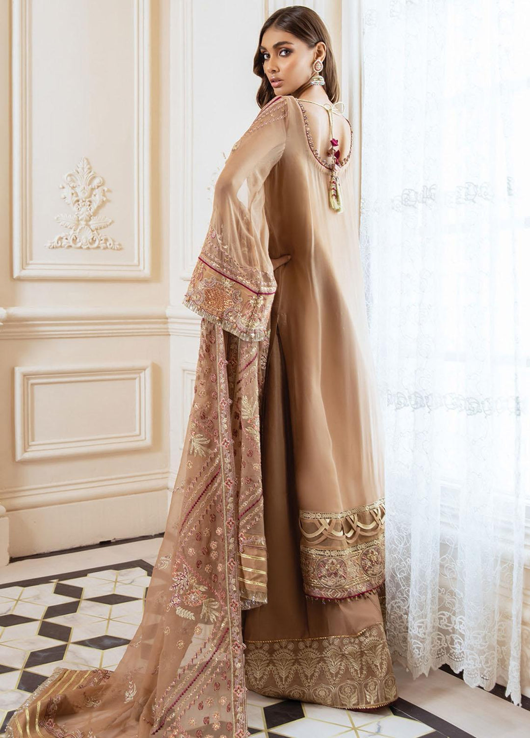Isfahan by Xenia Formals Embroidered Chiffon Suits Unstitched 3 Piece XF21IF 06-MENNAL - Luxury Collection
