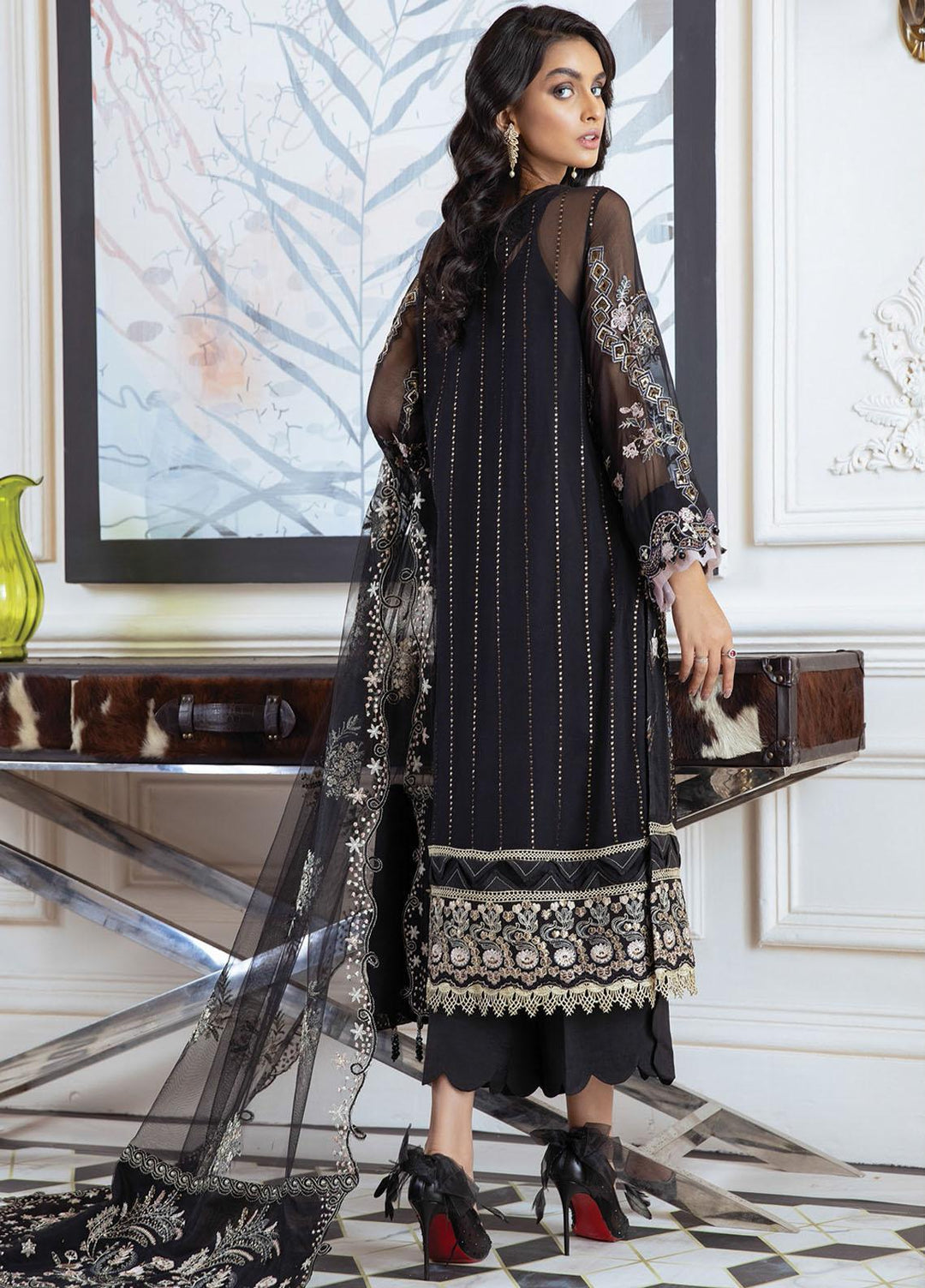 Isfahan by Xenia Formals Embroidered Chiffon Suits Unstitched 3 Piece XF21IF 08-BAHAR - Luxury Collection