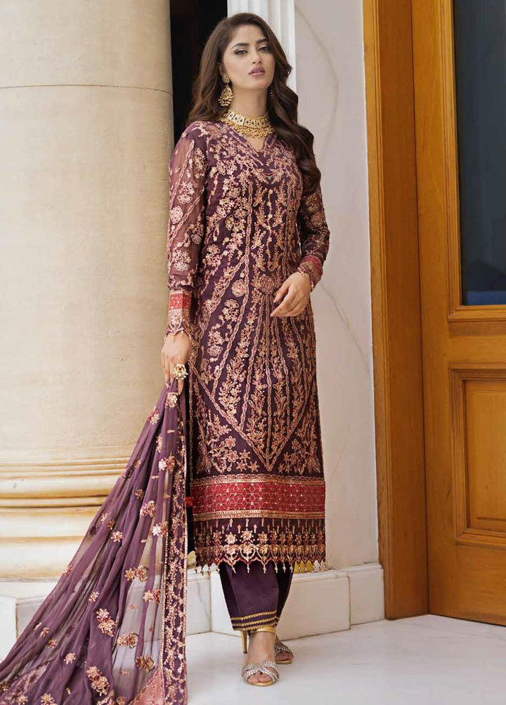 Ishq Aatish by Emaan Adeel Embroidered Chiffon Suits Unstitched 3 Piece EA23IA AT-10 - Luxury Collection