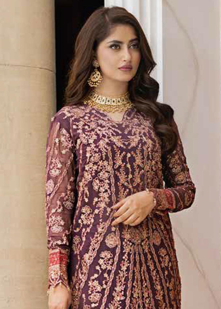 Ishq Aatish by Emaan Adeel Embroidered Chiffon Suits Unstitched 3 Piece EA23IA AT-10 - Luxury Collection