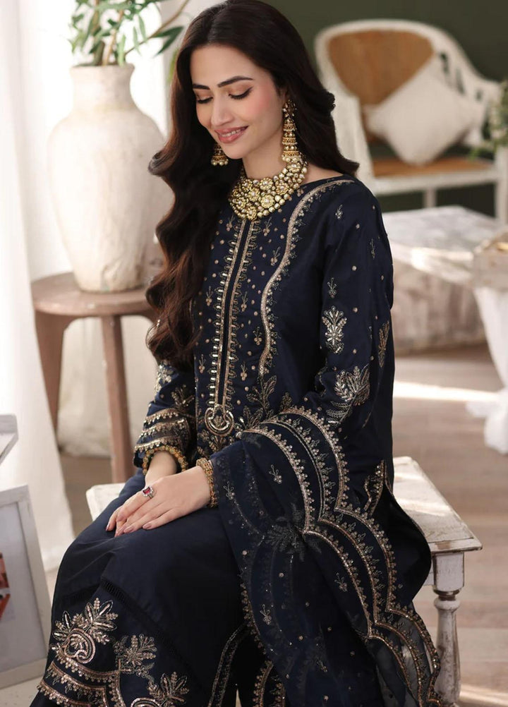 Ishq Aatish By Mohagni Embroidered Raw Silk Suits Unstitched 3 Piece MG23IA MGS-01 Afreen - Luxury Collection