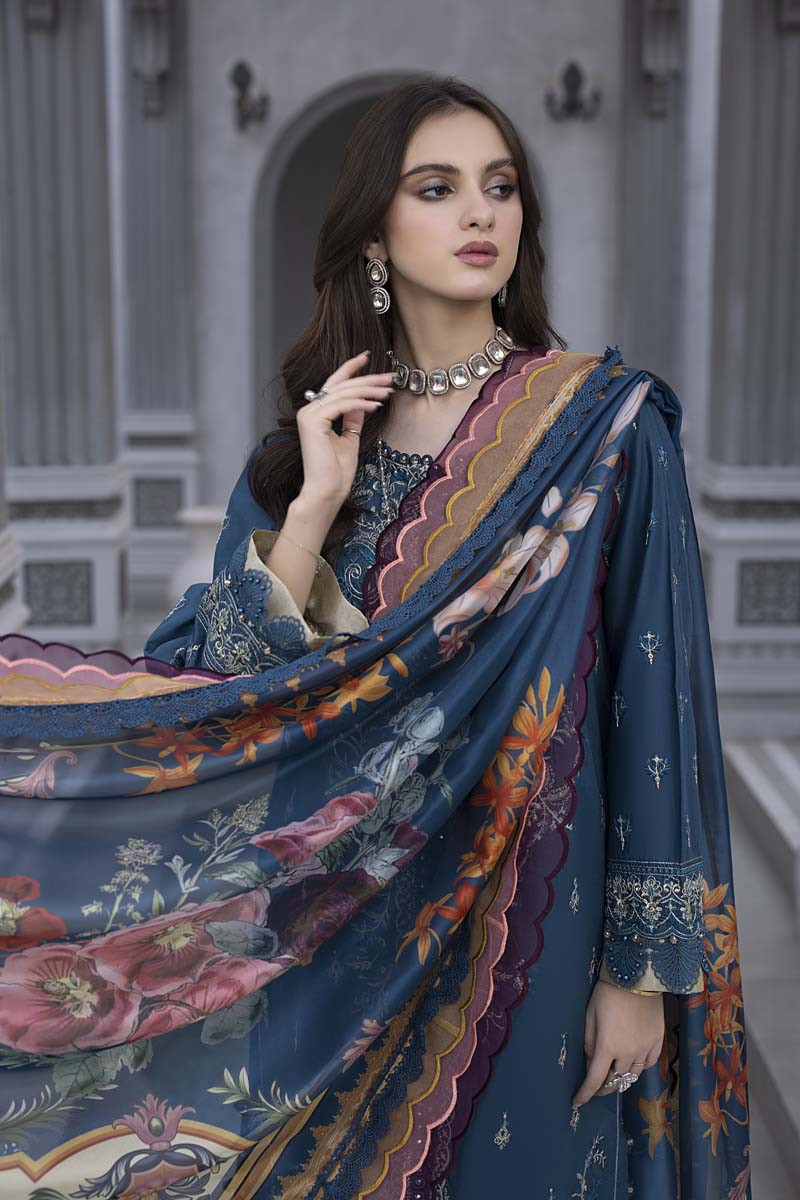 Husn E Adaa by Maham Sultan Unstitched Embroidered Lawn 3 Piece Suit MS26UHA Ishqiya - Lawn Collection