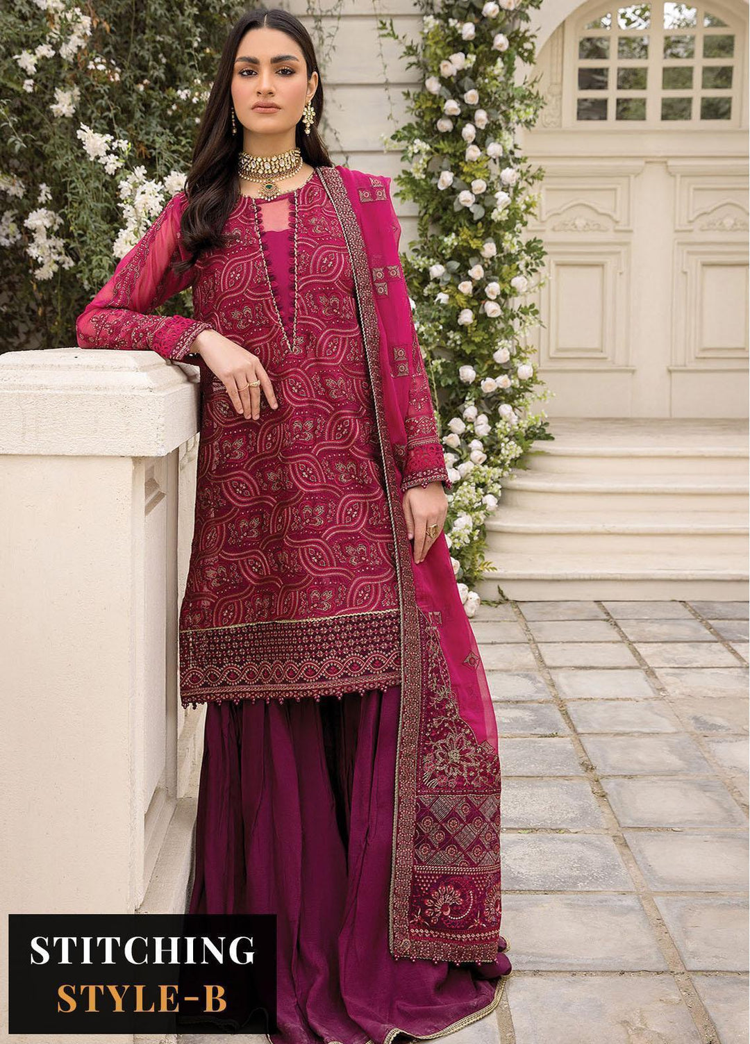 Ishya By Xenia Formals Embroidered Chiffon Suits Unstitched 3 Piece XE23I Fabeha - Luxury Collection