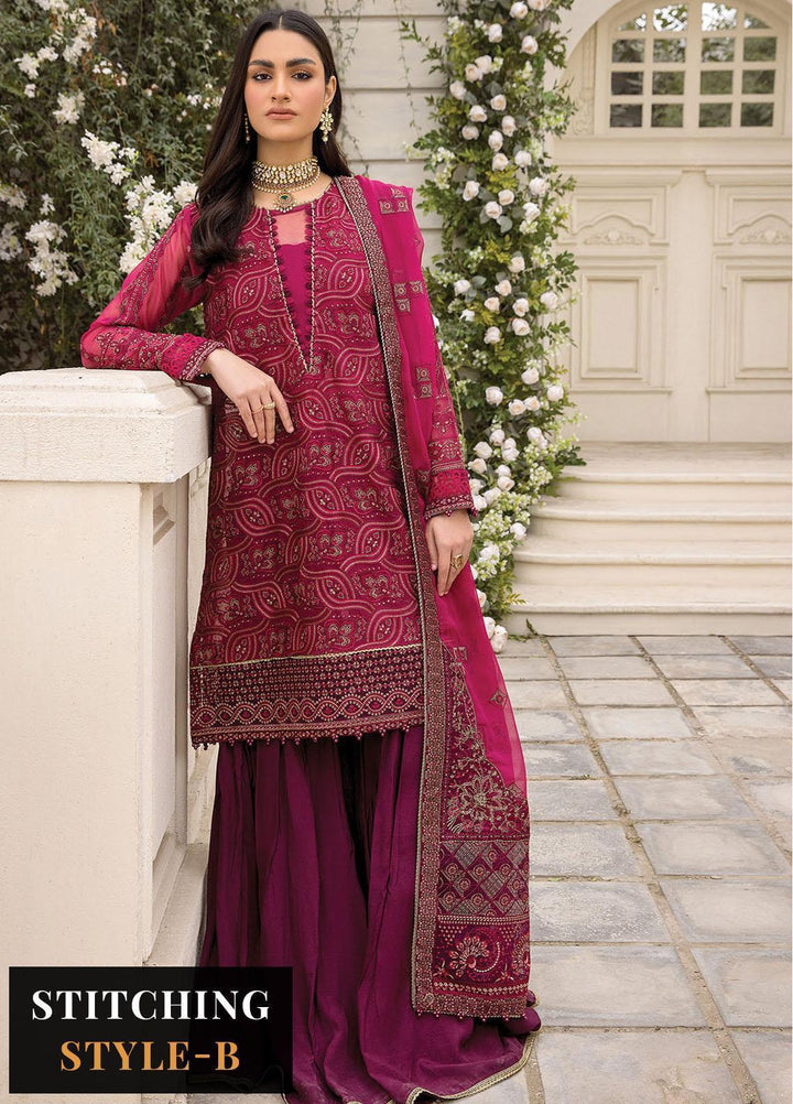 Ishya By Xenia Formals Embroidered Chiffon Suits Unstitched 3 Piece XE23I Fabeha - Luxury Collection