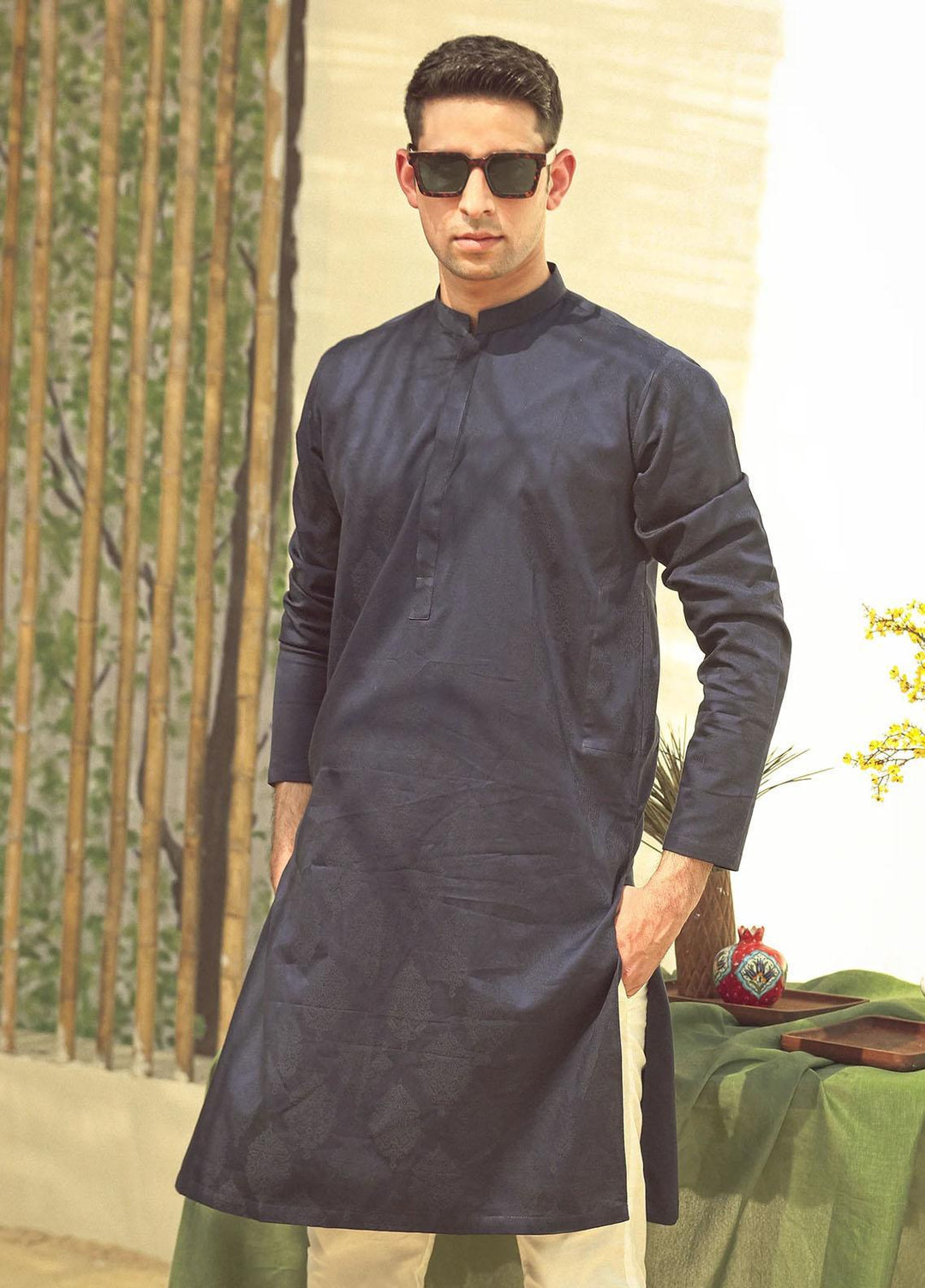 Istor Cotton Formal Kurta for Men -  NAVY IST-77