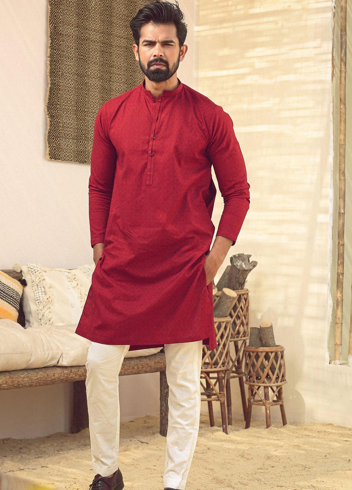 Istor Cotton Formal Kurta for Men -  MAHROON IST-78
