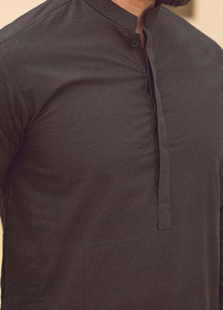 Istor Cotton Formal Kurta for Men -  BLACK IST-81