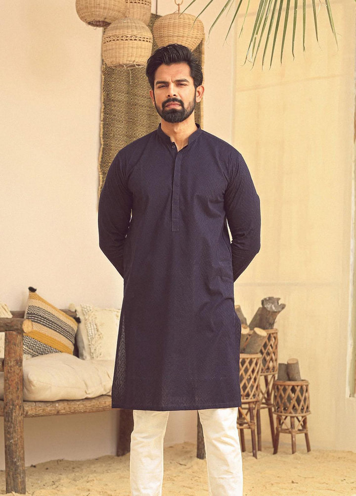 Istor Cotton Formal Kurta for Men -  NAVY IST-82