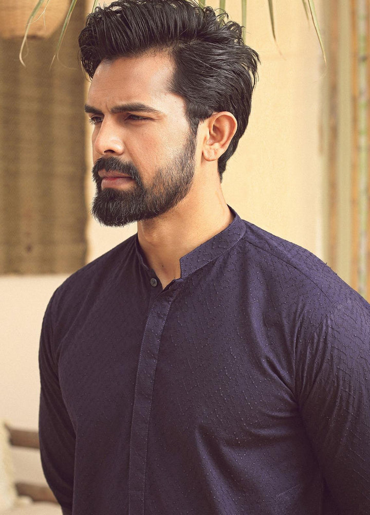 Istor Cotton Formal Kurta for Men -  NAVY IST-82