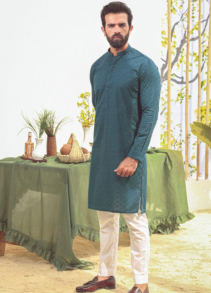 Istor Cotton Formal Kurta for Men -  GREEN IST-84