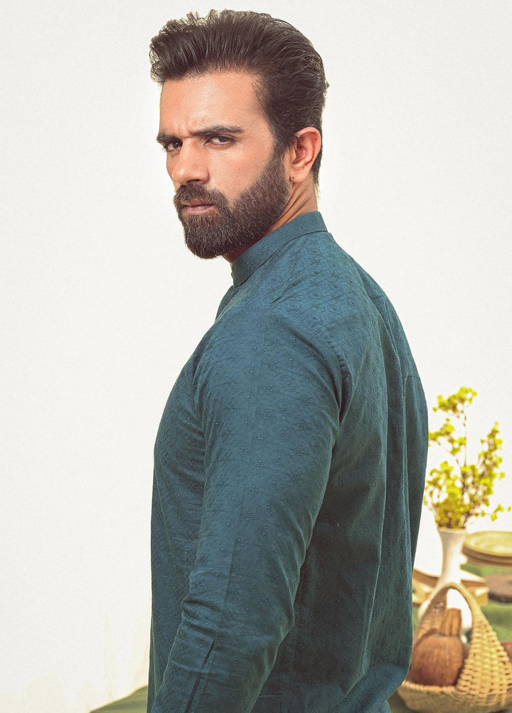 Istor Cotton Formal Kurta for Men -  GREEN IST-84