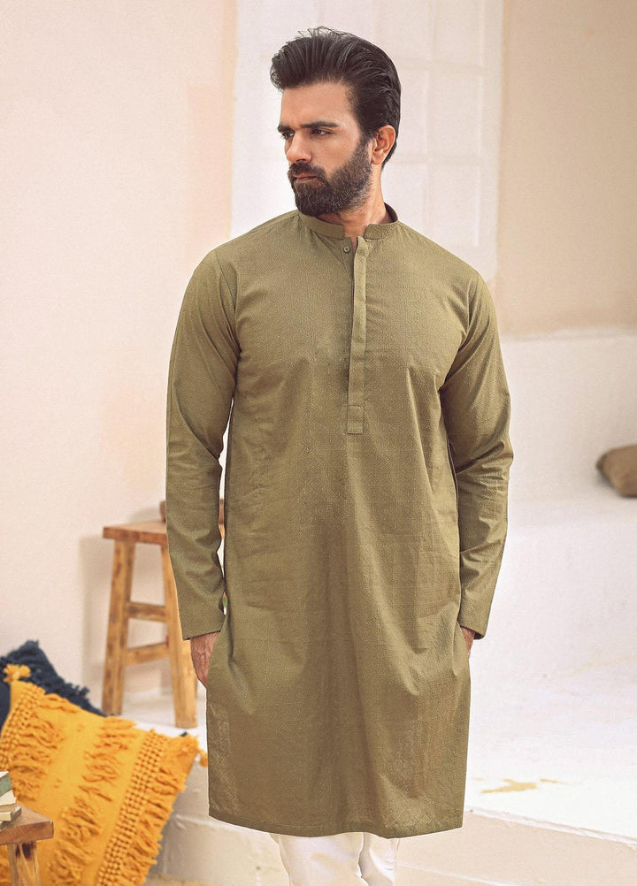 Istor Cotton Formal Kurta for Men -  MEHNDI IST-86