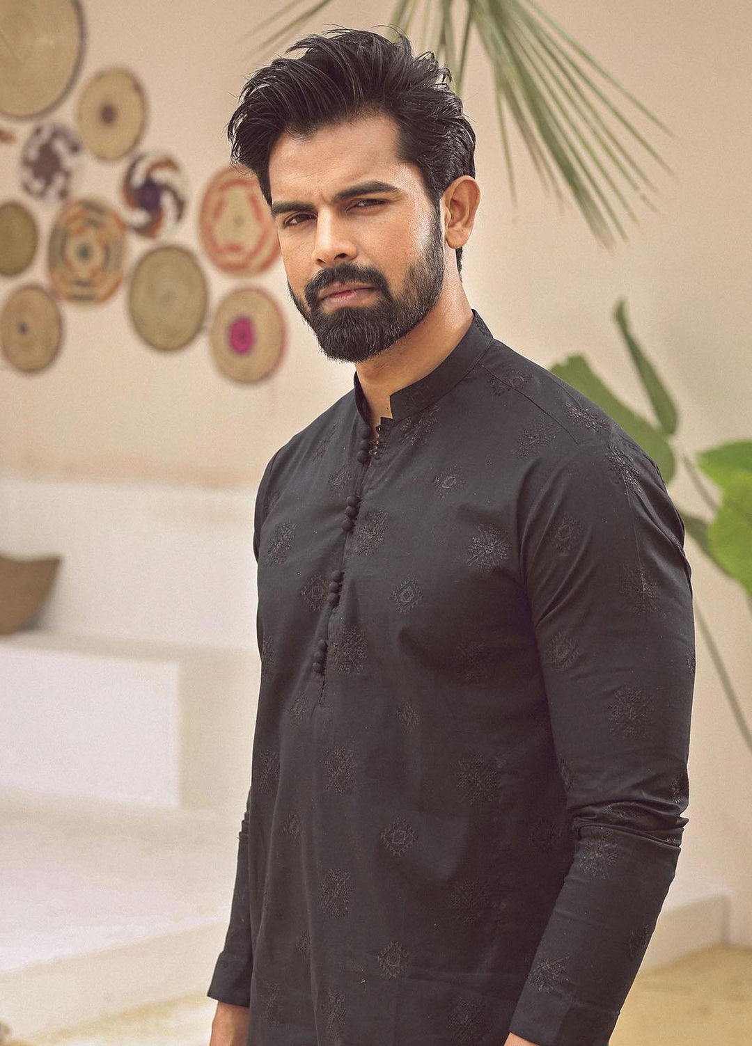 Istor Cotton Formal Kurta for Men -  JET-BLACK IST-66