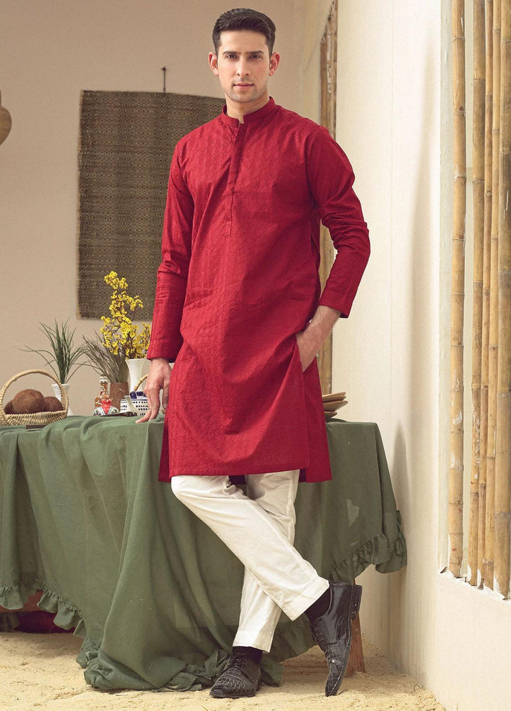 Istor Cotton Formal Kurta for Men -  MAHROON IST-67
